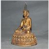 Image 2 : A GILT BRONZE SHAKYAMUNI BUDDHA FIGURE QING DYNASTY.
