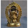 Image 4 : A GILT BRONZE MAHAKALA BUDDHA FIGURE QING DYNASTY.