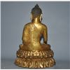 Image 4 : A GILT BRONZE SHAKYAMUNI BUDDHA FIGURE QING DYNASTY.