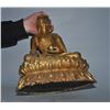 Image 7 : A GILT BRONZE SHAKYAMUNI BUDDHA FIGURE QING DYNASTY.