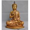 Image 1 : A GILT BRONZE SHAKYAMUNI BUDDHA FIGURE QING DYNASTY.