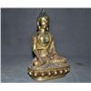 Image 2 : A GILT BRONZE SHAKYAMUNI BUDDHA FIGURE QING DYNASTY.