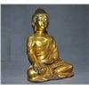 Image 2 : A GILT BRONZE SHAKYAMUNI BUDDHA FIGURE QING DYNASTY.
