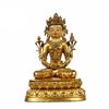 Image 1 : A-RARE GILT BRONZE BUDDHA FIGURE QIING DYNASTY.