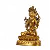 Image 2 : A-RARE GILT BRONZE BUDDHA FIGURE QIING DYNASTY.