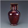 Image 1 : A RED GLAZE DOUBLE HANDLE VASE YONGZHENG MARK 17TH/C.