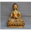 Image 1 : A GILT BRONZE 3-HEAD BUDDHA FIGURE QING DYNASTY.