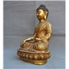Image 2 : A GILT BRONZE 3-HEAD BUDDHA FIGURE QING DYNASTY.