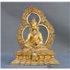 Image 1 : A GILT BRONZE MONK BUDDHA FIGURE QING DYNASTY.