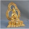 Image 2 : A GILT BRONZE MONK BUDDHA FIGURE QING DYNASTY.