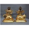 Image 5 : A GILT BRONZE GUAN-YIN BUDDHA FIGURE QING DYNASTY.