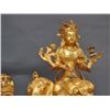 Image 8 : A GILT BRONZE GUAN-YIN BUDDHA FIGURE QING DYNASTY.