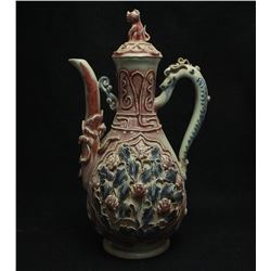 A SANCAI-GLAZE TEAPOT MING DYNASTY.