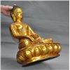 Image 8 : A GILT BRONZE SHAKYAMUNI BUDDHA FIGURE QING DYNASTY.
