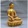 Image 2 : A GILT BRONZE SHAKYAMUNI BUDDHA FIGURE QING DYNASTY.