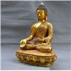 Image 3 : A GILT BRONZE SHAKYAMUNI BUDDHA FIGURE QING DYNASTY.