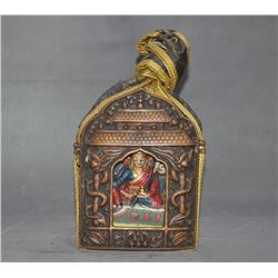 A SILK & BRONZE BUDDHA THANGKA QING DYNASTY.