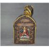 Image 1 : A SILK & BRONZE BUDDHA THANGKA QING DYNASTY.