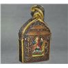 Image 3 : A SILK & BRONZE BUDDHA THANGKA QING DYNASTY.