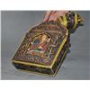 Image 8 : A SILK & BRONZE BUDDHA THANGKA QING DYNASTY.
