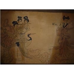 A RARE INK & COLOR EMPIRE PAINTING QING DYNASTY.