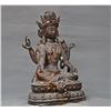 Image 2 : A GILT BRONZE TARA BUDDHA FIGURE QING DYNASTY.