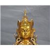 Image 5 : A GILT BRONZE GURU RINPOCHE BUDDHA FIGURE QING DYNASTY.
