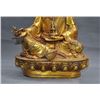 Image 6 : A GILT BRONZE GURU RINPOCHE BUDDHA FIGURE QING DYNASTY.
