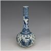 Image 1 : A BLUE & WHITE BOTTLE VASE WANLI MARK 16TH/C.