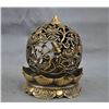 Image 3 : A GILT BRONZE LOTUS SHAPED CENSER MING DYNASTY.
