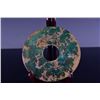 Image 2 : A GREEN JADE DISCK STATUE MING DYNASTY.