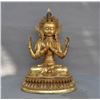 Image 1 : A GILT BRONZE GUAN-YIN BUDDHA FIGURE QING DYNASTY.