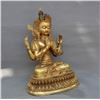 Image 3 : A GILT BRONZE GUAN-YIN BUDDHA FIGURE QING DYNASTY.