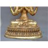 Image 6 : A GILT BRONZE GUAN-YIN BUDDHA FIGURE QING DYNASTY.
