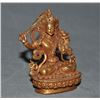 Image 2 : A BRONZE GILT 24KT-GOLD BUDDHA FIGURE QING DYNASTY.