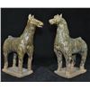 Image 1 : A-PAIR GREEN PORCELAIN HORSE STATUE MING DYNASTY.