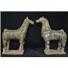 Image 2 : A-PAIR GREEN PORCELAIN HORSE STATUE MING DYNASTY.