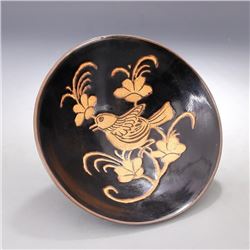 A BLACK GLAZE BIRD BOWL SONG DYNASTY 10TH/C.