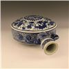 Image 3 : A BLUE & WHITE DOUBLE HANDLE MOON FLASK QIANLONG MARK 17TH/C.