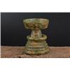Image 2 : A OLD GREEN JADE LAMPSTAND MING DYNASTY.