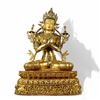 Image 1 : A-RARE GILT BRONZE BUDDHA FIGURE QIING DYNASTY.