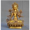Image 1 : A GILT BRONZE WHITE TARA BUDDHA FIGURE QING DYNASTY.