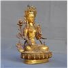 Image 2 : A GILT BRONZE WHITE TARA BUDDHA FIGURE QING DYNASTY.