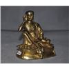 Image 2 : A GILT BRONZE MILAREPA BUDDHA FIGURE QING DYNASTY.