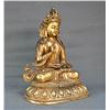 Image 2 : A BRONZE GILT 24KT-GOLD BUDDHA FIGURE QING DYNASTY.
