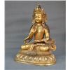 Image 3 : A BRONZE GILT 24KT-GOLD BUDDHA FIGURE QING DYNASTY.