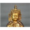 Image 5 : A BRONZE GILT 24KT-GOLD BUDDHA FIGURE QING DYNASTY.