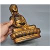 Image 8 : A GILT BRONZE SAKYAMUNI BUDDHA FIGURE QING DYNASTY.