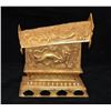 Image 1 : A BRONZE GILT 24KT-GOLD BOX QING DYNASTY.