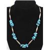 Image 1 : Vintage Navajo Sterling Turquoise Nugget Necklace